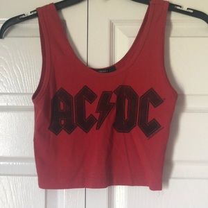 AC/DC Crop tank top
